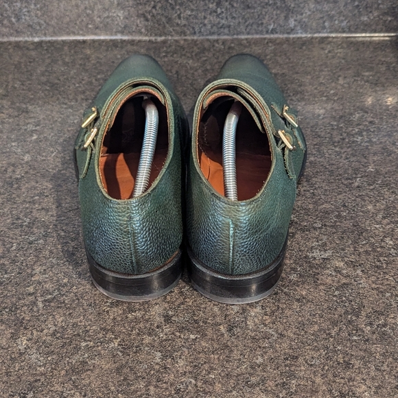 Size 10 dark green and gold leather John Fluvog dress shoes - Picture 4 of 8